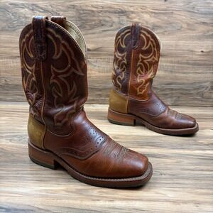 Double H Mens 8.5D Rust Snakebite Square Toe Western Roper Boots DH4626 USA